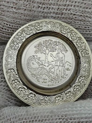Interesting Minature Silver Plate