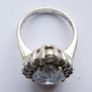 Vintage Sterling Silver 925 Big Stone Ring Women Champagne Crystal Cubic Zirconia 10g size Q1/2 Image 7