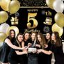 5th Happy Birthday Banner  Decorations Birthday Backdrop Decorations for a Party Image 3