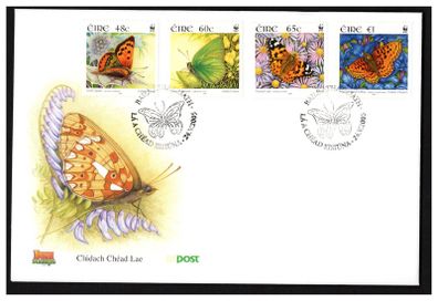 2005 Ireland Fauna & Flora Butterflies Commemorative Stamps An Post First Day Cover (FDC)