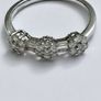 Brand New 18ct White Gold Triple Flower Cluster Diamond Ring Image 9