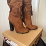 Ladies suede high-heeled boots size Uk4 Eur37 Image 2