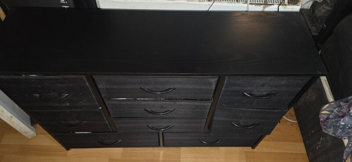 2 x Black 9-Drawer Storage Chests