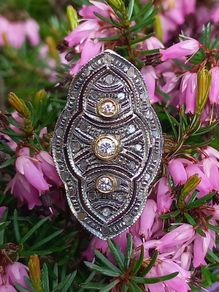 Antique Art Deco Diamond Plaque Ring
