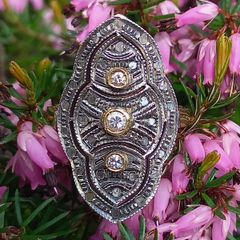 Antique Art Deco Diamond Plaque Ring