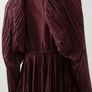 COS burgundy long sleeve pleated dress Image 7