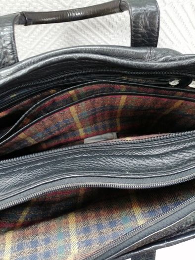 Jane Shilton Black Leather Briefcase