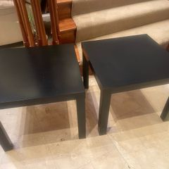 2 x Matching Black Side Tables - Small Coffee Tables - Can Deliver