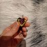 Multi colored heart pendant with wire wrap Image 3