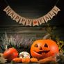 Happy Fall Pumpkin Burlap Banner Image 5