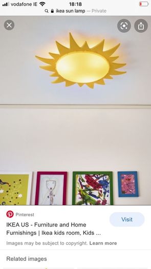 Ikea kids room ceiling lamp