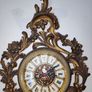 Vintage  Highly Ornated gold tone Wall Clock  quartz size 68x39cm Image 6