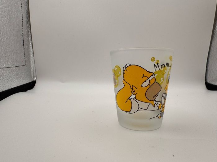 Vintage 2000 The Simpsons Matt Groening Frosted Shot Glasses