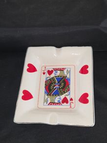 Vintage Jack of Hearts Ceramic Ashtray