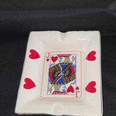 Vintage Jack of Hearts Ceramic Ashtray