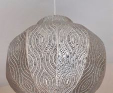 Moroccan ceiling lamp shade silver