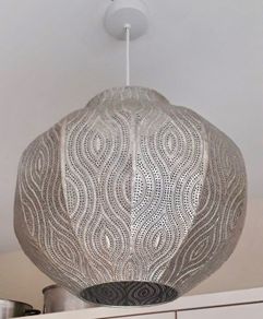 Moroccan ceiling lamp shade silver