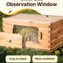 Bee Hive Deep Box Starter Kit, 100% Beeswax Coated Natural Fir Wood, Langstroth Beehive Kit with 10 Frames and Foundations, Transparent Acrylic Bee Windows for Beginners and Pro Beekeepers Image 4