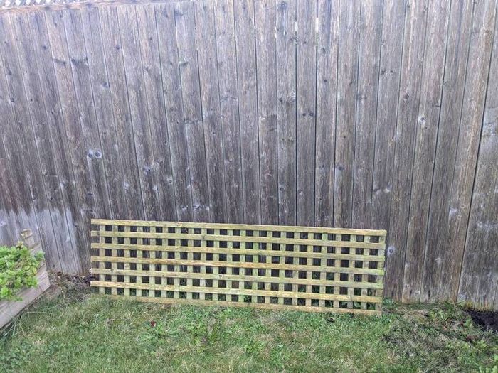 Wooden Square Garden Trellis Panel (163cm x 46cm)
