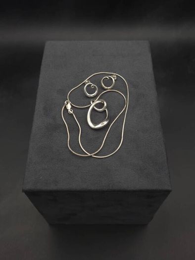 Hot Diamonds Designer 925 Sterling Silver Necklace & Earrings Set