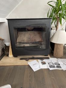 stove back boiler .78 cm wide and 68 cm tall.26 kilowatts stove