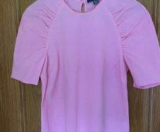 Light Pink Leg of Mutton Short Puff Sleeve Top size 34
