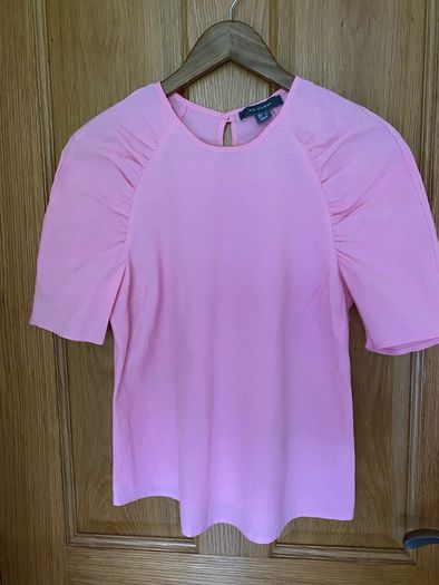 Light Pink Leg of Mutton Short Puff Sleeve Top size 34