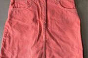 Coral Denim Skirt