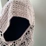 Jensen Woman pink pearl crochet tie front top cardigan sleeveless size medium Image 4
