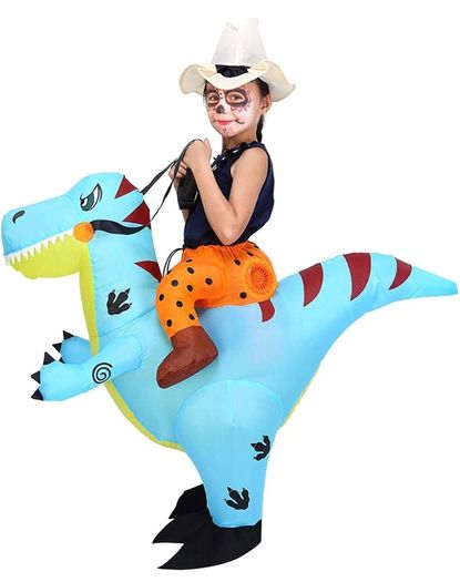 Kids Inflatable Dinosaur Costume Blow Up Halloween Fancy Dress Costume (FREE POSTAGE)