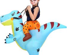 Kids Inflatable Dinosaur Costume Blow Up Halloween Fancy Dress Costume (FREE POSTAGE)
