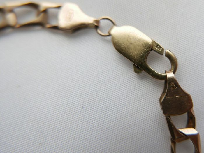 Vintage Solid Gold 9 Ct Gold 375  Men's Bracelet 8,5" -  9,97g
