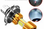 H4 18W LED 3 COB Motorcycle Motorbike Motor Cycle Bike Headlight Bulb 2000LM 6000K Hi/Lo Beam Light