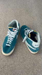 Nike Blazer Suede High Tops - Teal - UK 8.5