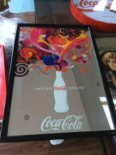 Coca Cola Mirror Italian 37.5 cm x 52.5 cm
