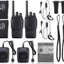 8 Pack 88E Long Range Walkie Talkie USB Rechargeable 16CH Walky Talky Radio with Earpieces and LED Light Voice Prompt for Field Survival Biking and Hiking Image 7
