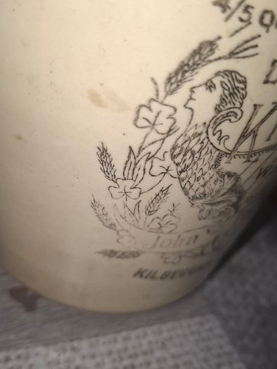 Vintage Whiskey Crock from Locke's Kilbeggan Distillery Westmeath, Uisge Beatha meaning "water of life", Postage available or Collection