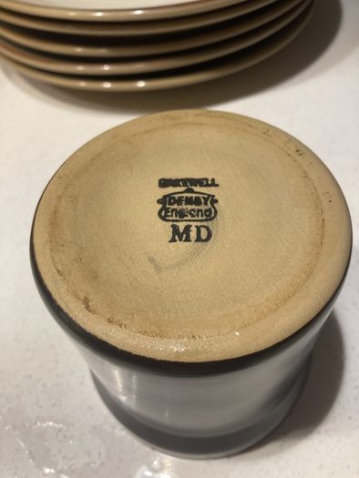 Vintage Denby Bakewell Storage Jar - 10 cm diameter, 10 cm high