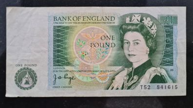 1978 Bank of England 1 ONE POUND (T52) Banknote