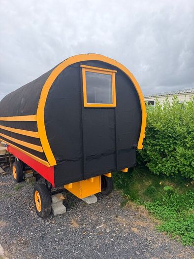 Ex slatterys horse drawn bow top caravan