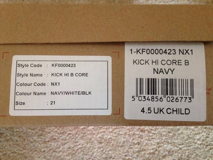 Kickers Hi B Crib Boys Baby (Navy/White) - Infant UK4.5
