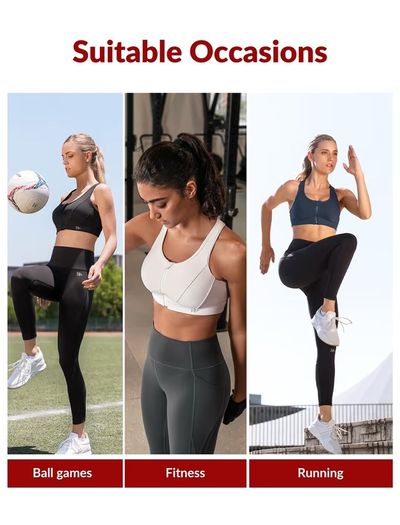 Brand new Women's High Support Front-Closure Sports Bra Wide Straps Unpadded