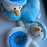 Cute Snowman Soft Toy Set With Rattle Image 2