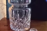 Vintage Waterford Crystal Lismore Mustard Pot / Condiment Jar with Notched Lid