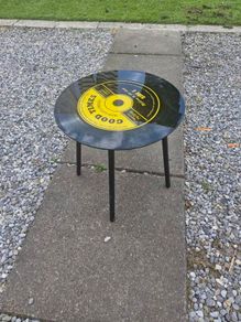 glass side table
