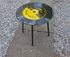 glass side table