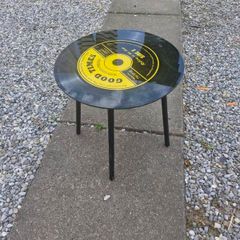 glass side table