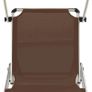 Folding Sun Loungers with Roof 2 pcs Aluminium&Textilene Brown Image 4