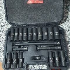 BRAND NEW 20pcs 1/2" Drive Metric Impact Socket Set Universal Socket Metric Drive Deep Socket Wrench For Air Pneumatic Repair Tools