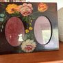 Beautiful Hand Painted Picture Frame with oval mounts 1930 s Image 2